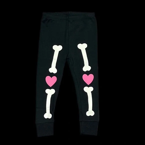 Carters Halloween Baby Infant Girls‎ Skeleton Pajama Set Size 12-24 Months Black - Picture 6 of 12